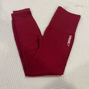GYMSHARK high waisted seamless leggings - beet marl